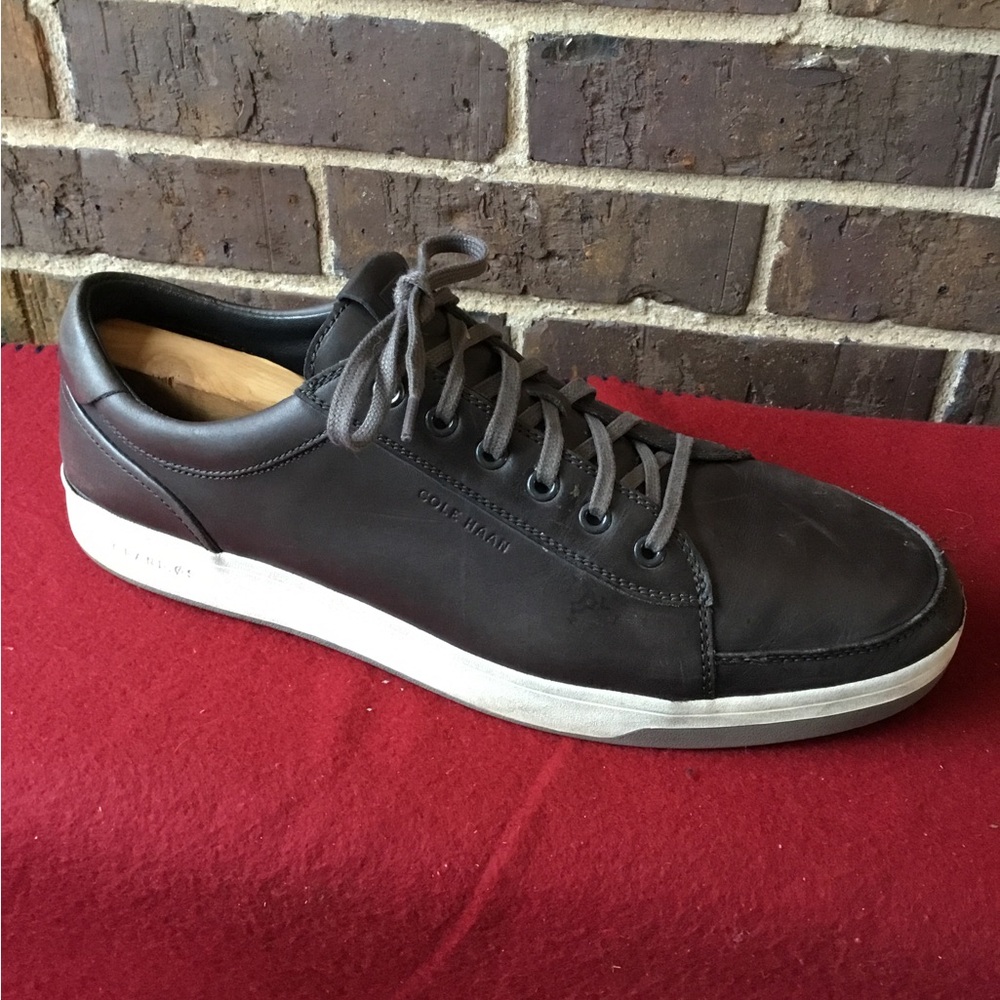 Cole Haan Men’s Leather Low-Top Sneaker in Brown with White Sole